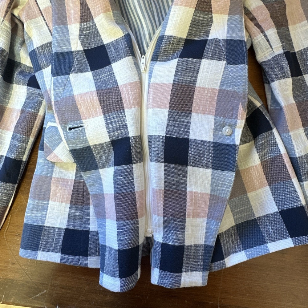 Veronica Beard Jacket 4 Hosanna Plaid Dickey Schoolboy Preppy Career College - Picture 10 of 13